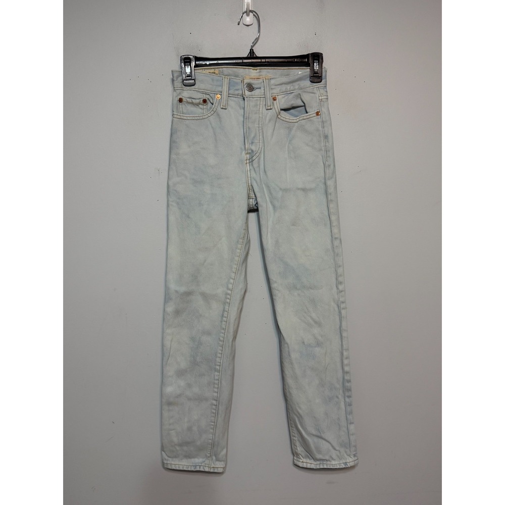 Levi's Premium Wedgie Straight Jeans Women's Size 24 Light Wash Water Less Denim - Picture 2 of 11